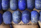 CRB5075 15.5 inches 5*8mm rondelle matte lapis lazuli beads wholesale