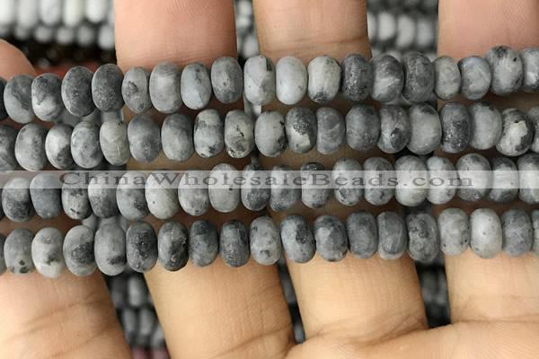 CRB5076 15.5 inches 5*8mm rondelle matte labradorite beads wholesale