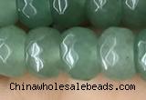 CRB5156 15.5 inches 5*8mm faceted rondelle green aventurine beads