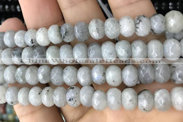 CRB5163 15.5 inches 5*8mm faceted rondelle labradorite beads