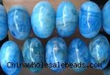 CRB5302 15.5 inches 4*6mm rondelle blue crazy lace agate beads