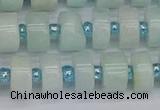 CRB531 15.5 inches 6*10mm tyre Chinese amazonite beads wholesale