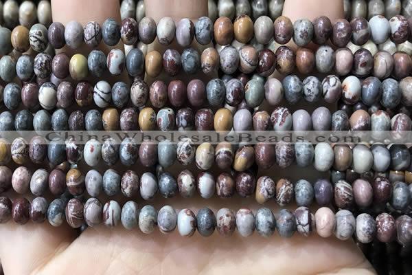 CRB5312 15.5 inches 4*6mm rondelle artistic jasper beads