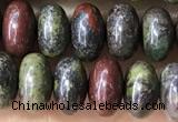 CRB5344 15.5 inches 5*8mm rondelle dragon blood jasper beads