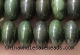 CRB5346 15.5 inches 5*8mm rondelle bronze green stone beads