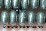 CRB5351 15.5 inches 5*8mm rondelle pyrite beads wholesale