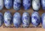 CRB5354 15.5 inches 5*8mm rondelle blue spot stone beads wholesale