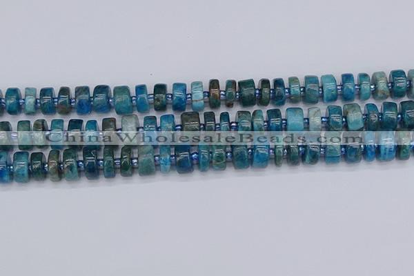 CRB538 15.5 inches 6*12mm tyre apatite gemstone beads wholesale