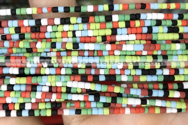 CRB5514 15 inches 2*2mm heishi synthetic turquoise beads wholesale