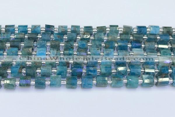 CRB5600 15.5 inches 5mm - 6mm faceted tyre apatite beads