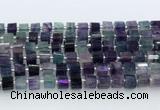 CRB5605 15.5 inches 7mm - 8mm faceted tyre fluorite beads