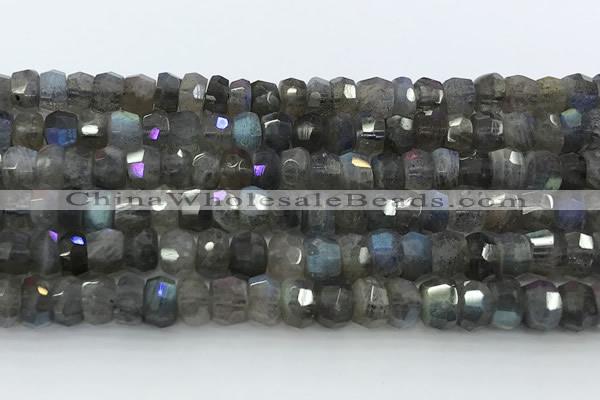 CRB5620 15.5 inches 4*7mm - 5*8mm faceted rondelle labradorite beads