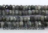 CRB5622 15.5 inches 7*11mm - 8*12mm faceted rondelle labradorite beads