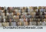 CRB5626 15.5 inches 3*6mm - 4*7mm faceted rondelle Botswana agate beads