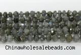 CRB5652 15.5 inches 5*8mm-6*10mm faceted rondelle labradorite beads wholesale