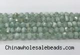 CRB5654 15.5 inches 5*8mm-6*10mm faceted rondelle green angel skin beads wholesale