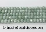 CRB5655 15.5 inches 6*10mm-7*11mm faceted rondelle green angel skin beads wholesale