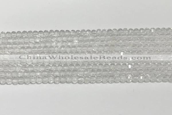 CRB5691 15 inches 4*4mm white crystal beads wholesale
