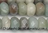 CRB5705 15 inches 5*8mm faceted rondelle AB-color amazonite beads