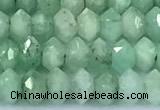 CRB5746 15 inches 2*3mm faceted emerald beads