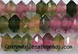 CRB5757 15 inches 2*3mm faceted tourmaline beads