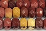 CRB5805 15 inches 4*6mm, 5*8mm, 6*10mm faceted rondelle mookaite beads