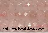 CRB5806 15 inches 4*6mm, 5*8mm, 6*10mm faceted rondelle rose quartz beads