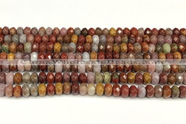CRB5808 15 inches 4*6mm, 5*8mm faceted rondelle agate beads