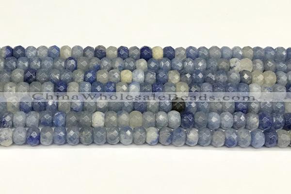CRB5810 15 inches 4*6mm, 5*8mm faceted rondelle blue aventurine beads