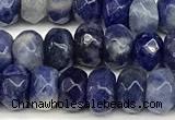 CRB5811 15 inches 4*6mm, 5*8mm, 6*10mm faceted rondelle sodalite beads