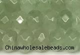 CRB5816 15 inches 4*6mm, 5*8mm, 6*10mm faceted rondelle green aventurine jade beads