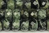 CRB5819 15 inches 4*6mm, 5*8mm, 6*10mm faceted rondelle kambaba jasper beads