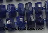 CRB582 15.5 inches 7*12mm faceted rondelle sodalite beads