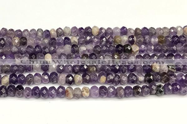 CRB5823 15 inches 4*6mm, 5*8mm faceted rondelle dogtooth amethyst beads