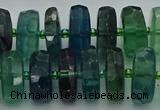 CRB618 15.5 inches 8*18mm faceted rondelle fluorite beads