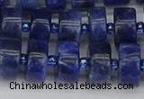 CRB640 15.5 inches 6*12mm tyre sodalite gemstone beads