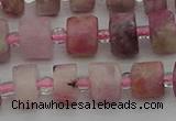 CRB657 15.5 inches 5*8mm tyre pink tourmaline gemstone beads