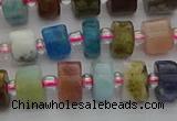 CRB671 15.5 inches 5*8mm tyre mixed gemstone beads wholesale