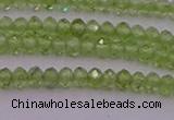 CRB703 15.5 inches 2*3mm faceted rondelle peridot gemstone beads