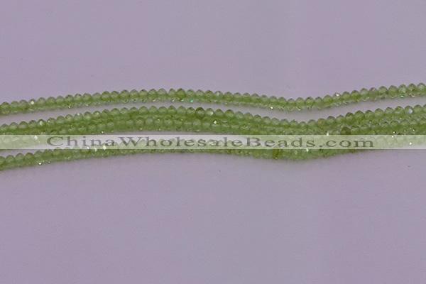 CRB703 15.5 inches 2*3mm faceted rondelle peridot gemstone beads