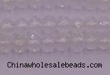 CRB709 15.5 inches 3*4mm faceted rondelle white crystal beads