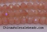 CRB714 15.5 inches 3*4mm faceted rondelle peach moonstone beads