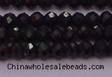 CRB721 15.5 inches 3*4mm faceted rondelle black tourmaline beads