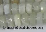 CRB810 15.5 inches 6*10mm faceted rondelle grey moonstone beads