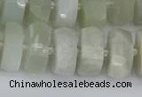 CRB813 15.5 inches 8*16mm faceted rondelle grey moonstone beads