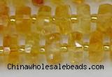 CRB843 15.5 inches 7*12mm faceted rondelle citrine beads