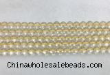 CRBS06 15 inches 6mm round citrine gemstone beads wholesale