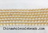 CRBS16 15 inches 6mm faceted round citrine beads wholesale
