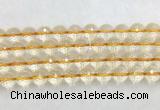 CRBS20 15 inches 14mm faceted round citrine beads wholesale