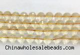 CRBS21 15 inches 16mm faceted round citrine beads wholesale